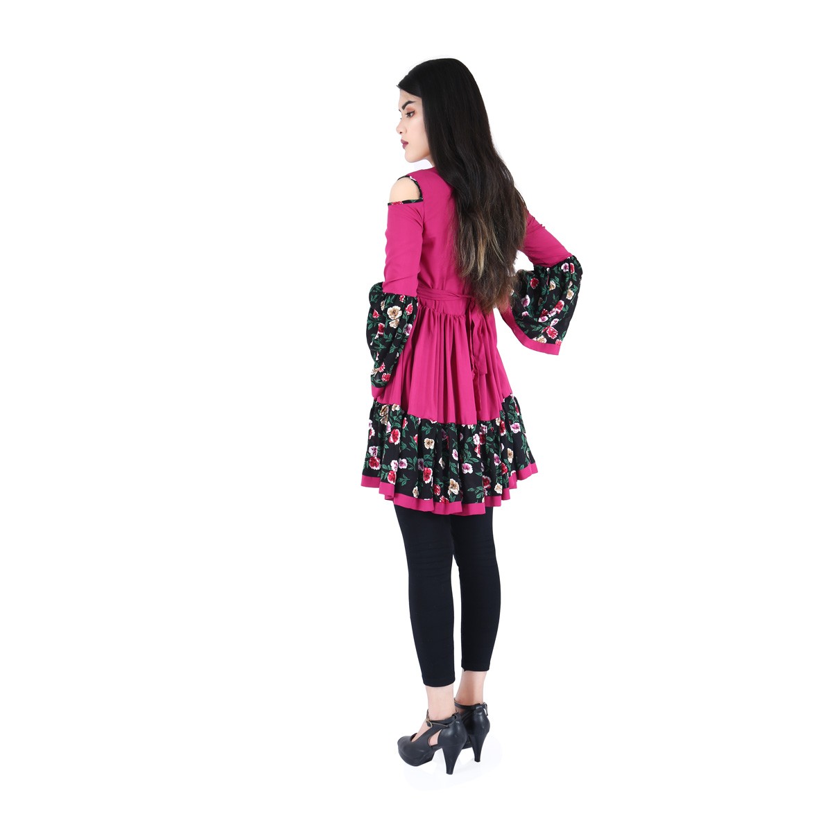Afghan Pink Short Dress 3