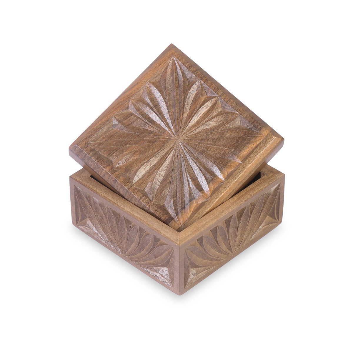 Nusristani Wooden Gift Box | Square Jewelry Box 3