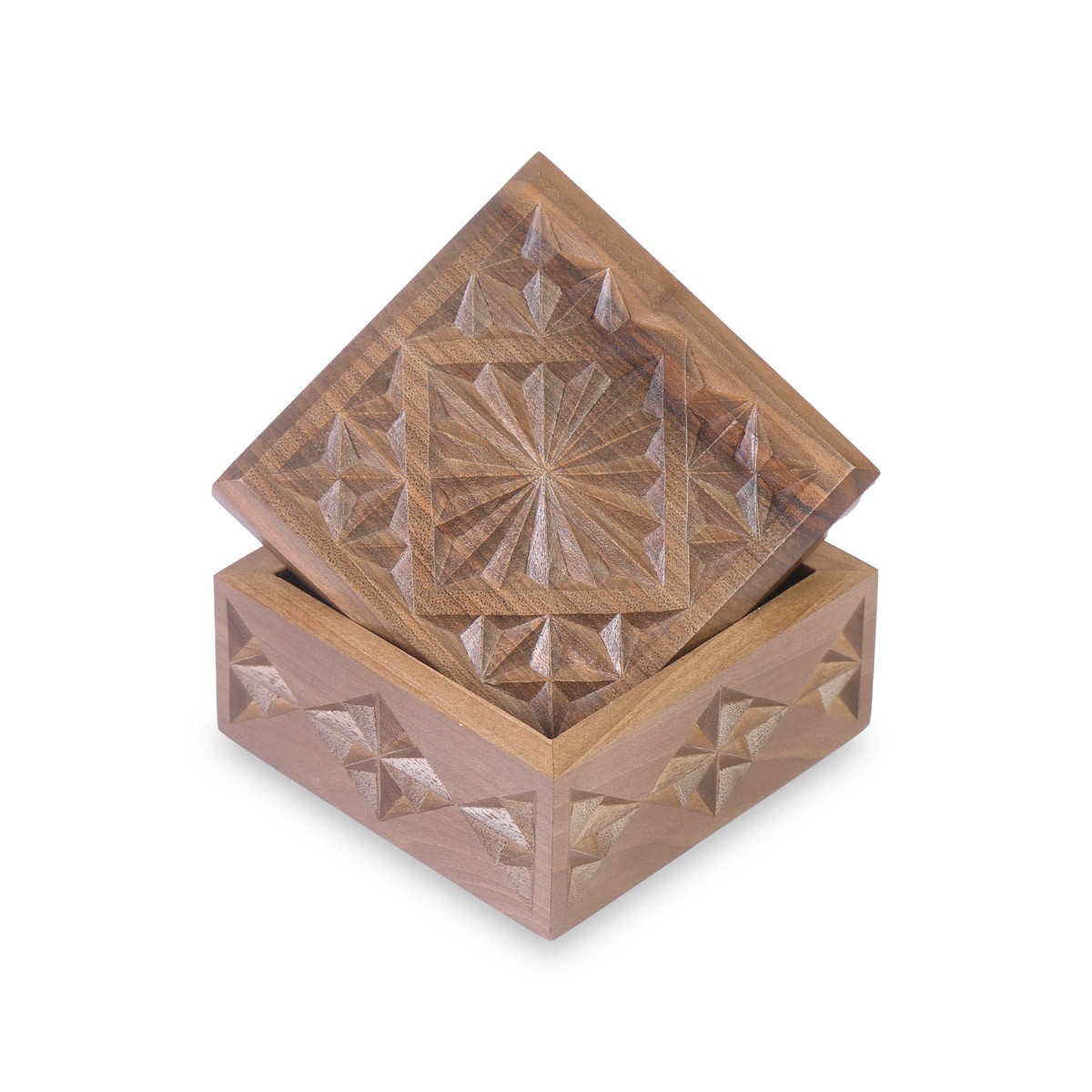 Nusristani Wooden Gift Box | Square Jewelry Box 3