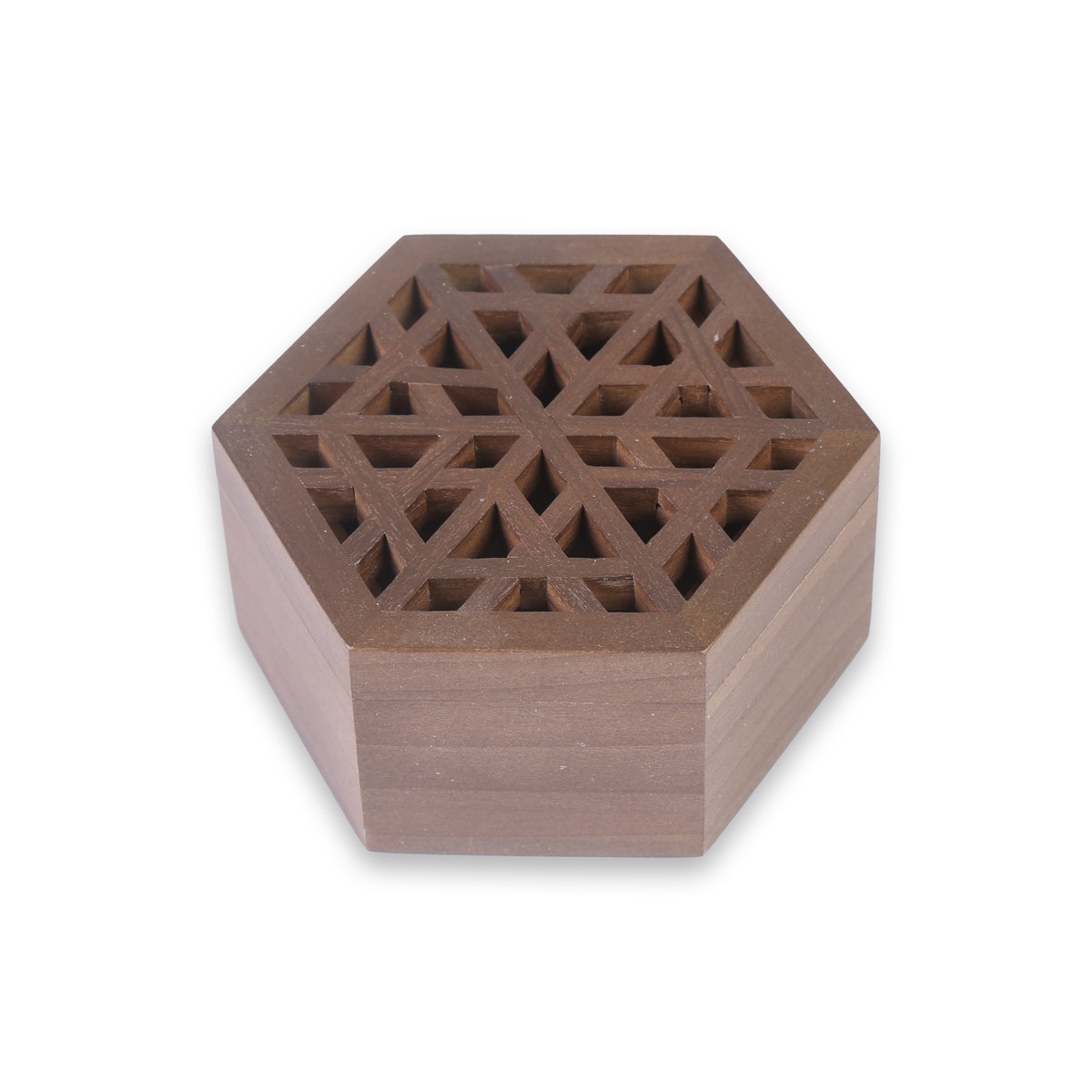 Wooden Gift Box | Hexagonal Cut Design Jewel box 1