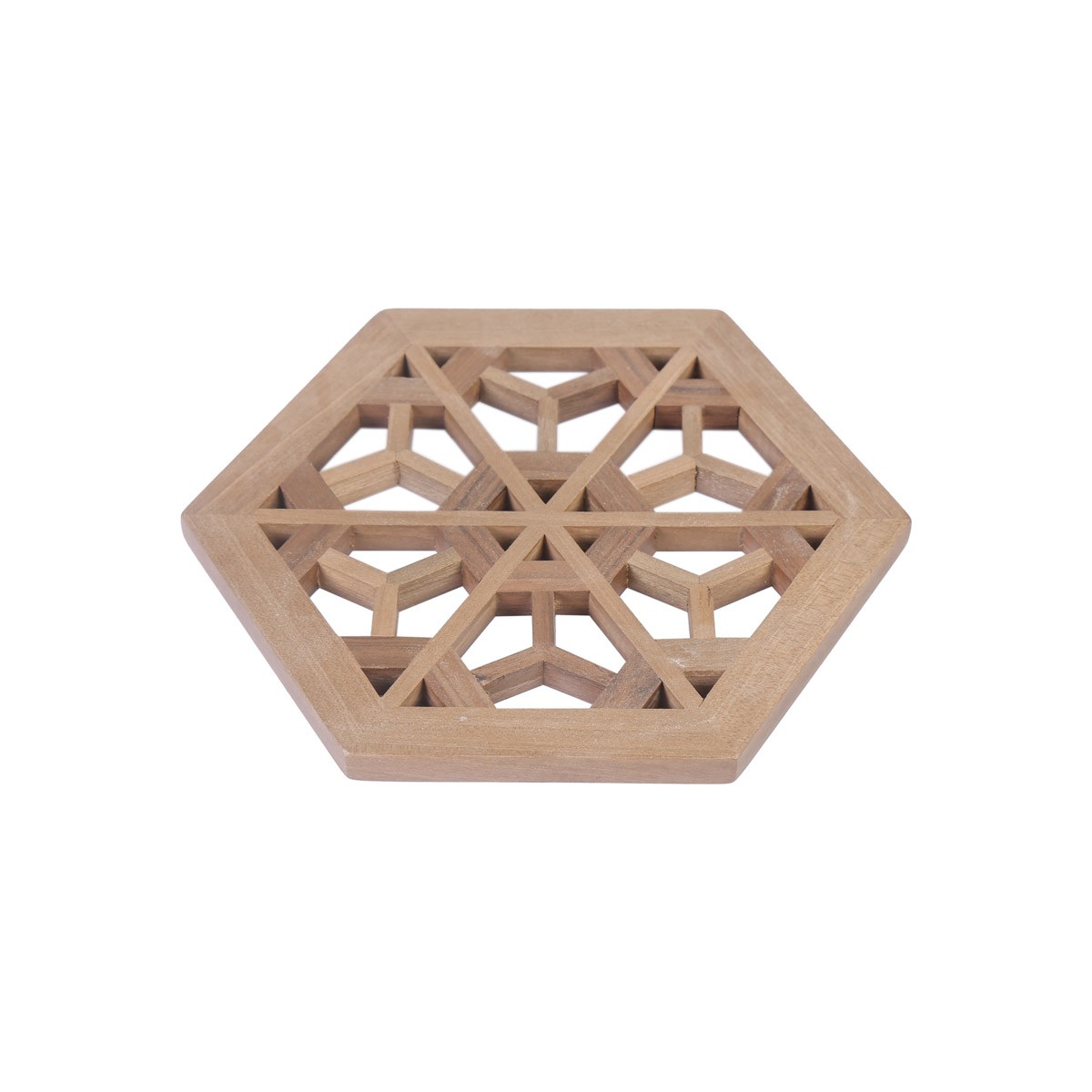 Wooden Jali Panel | Hexagonal Cut Design Panel 2