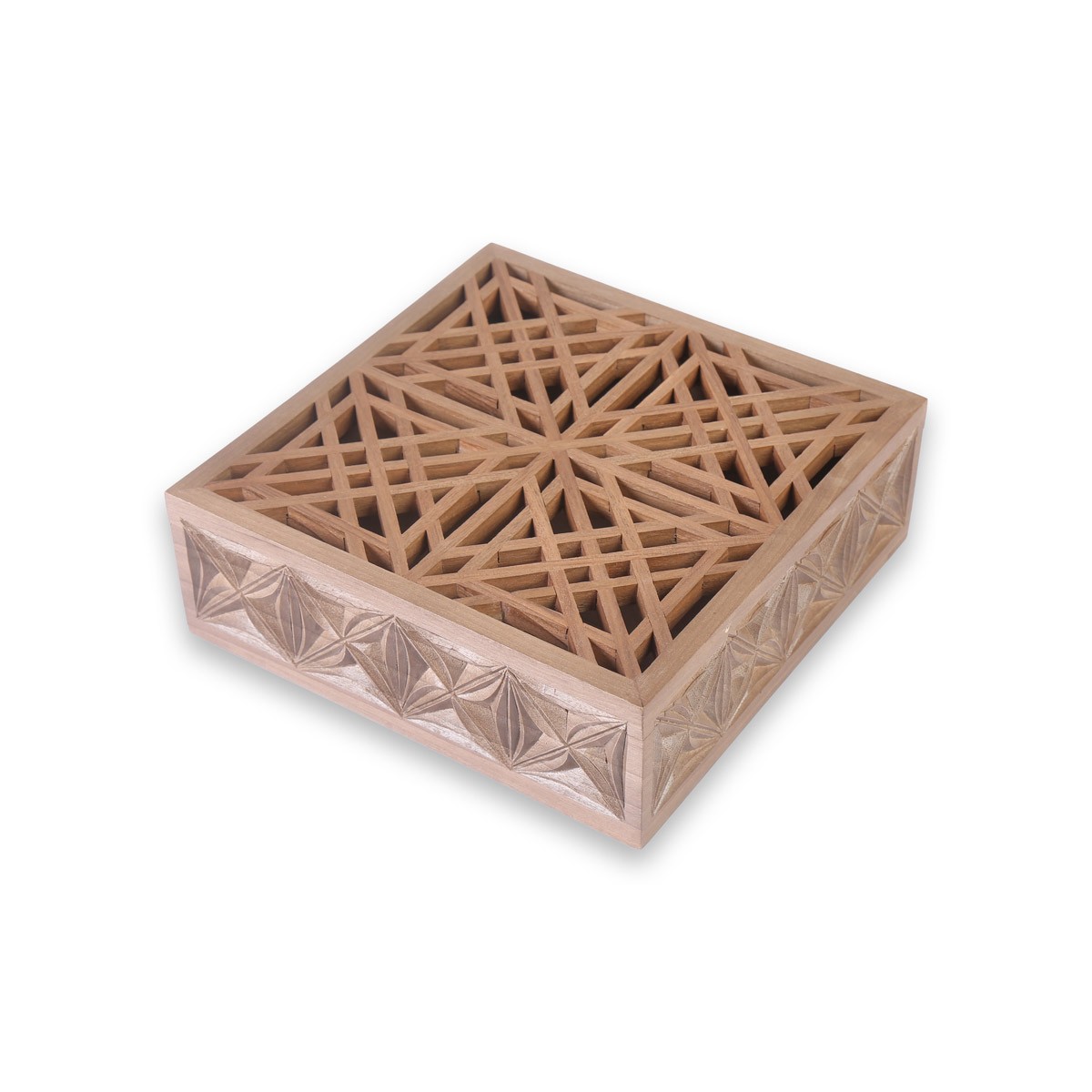 Walnut Jewelry Box | Square Nuristani Gift Box 1
