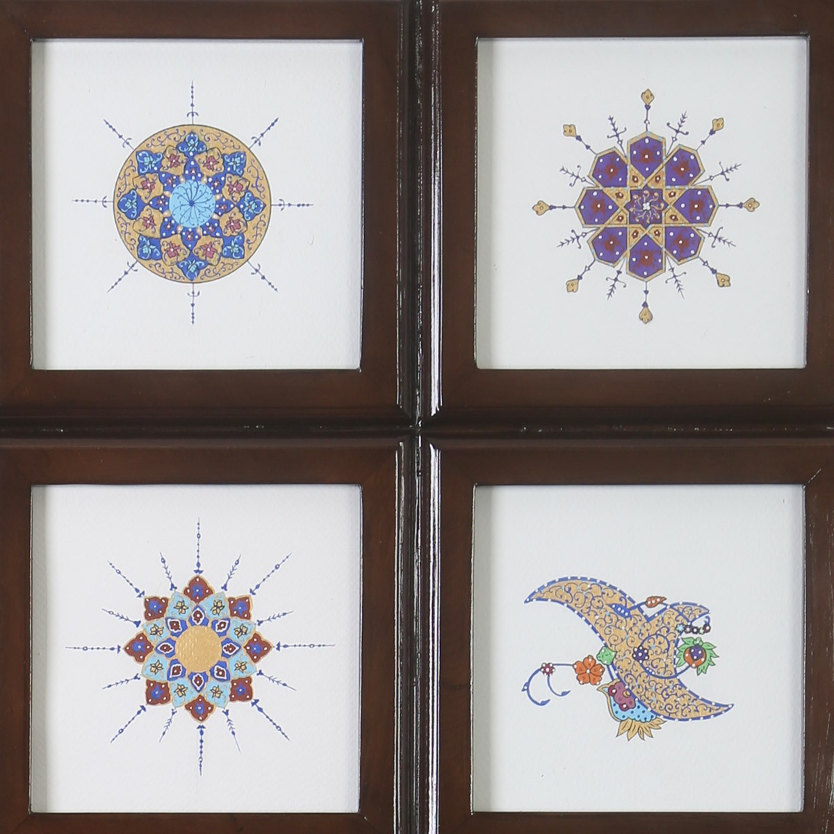 12 Piece Miniature Art Work | Calligraphy Artwork on Walnut Wood 5