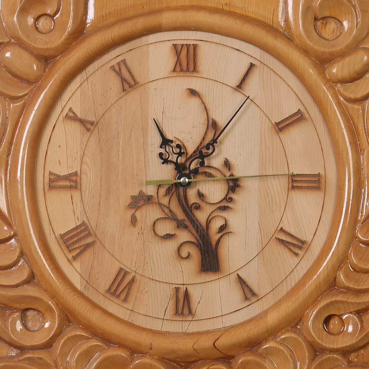 Archa Wood Wall Clock | Fine Carved Clock  2