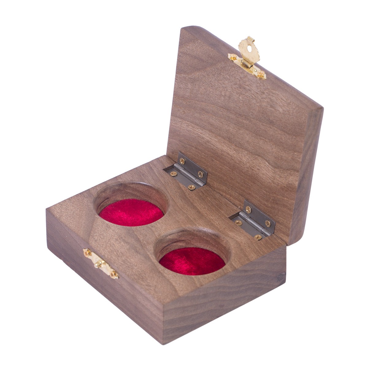 Walnut Carved Ring Box | Antique Two-in-one Ring Box 2