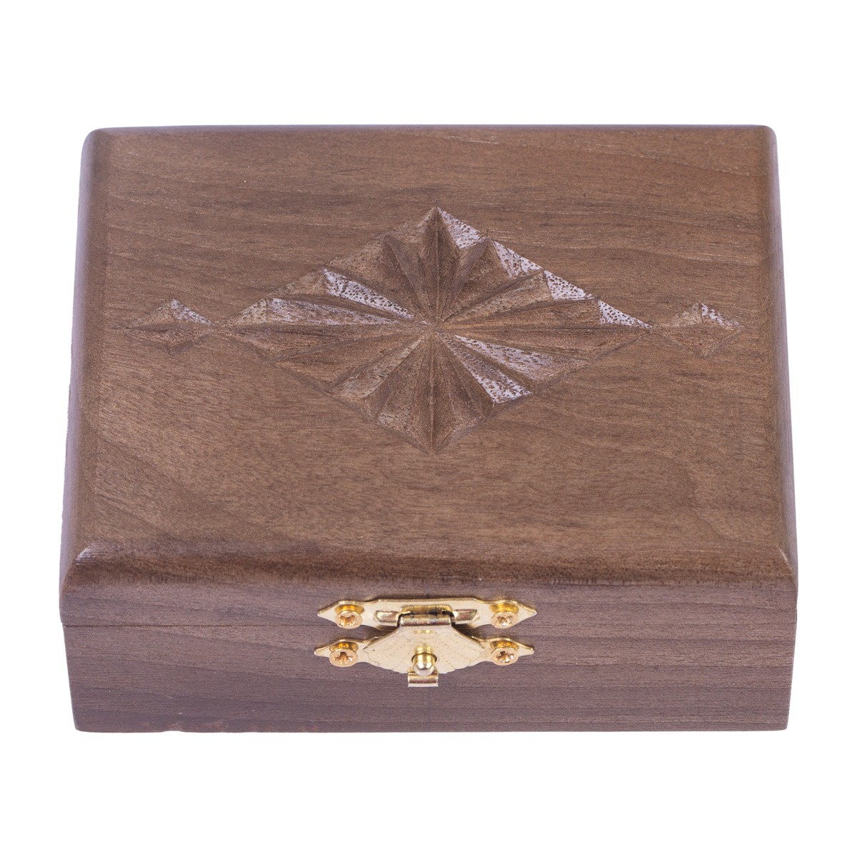 Walnut Carved Ring Box | Antique Two-in-one Ring Box 3