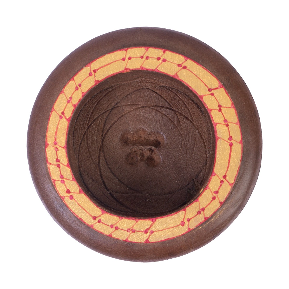 Traditional Carved Walnut Candle Holder | Wooden Round Candle Holder 3