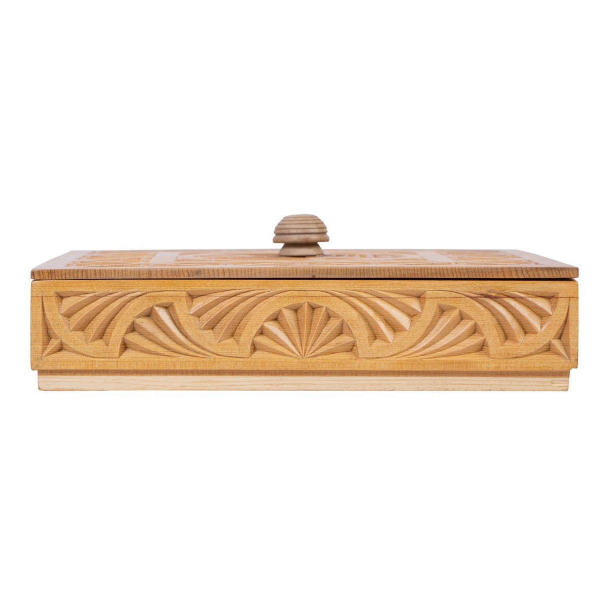 Archa Wood Candy Dish with Lid | Square Carved Candy Plate 1