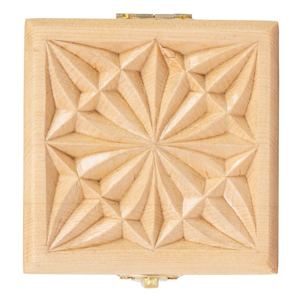 Square Wooden Watch Box | Carved Wooden Jewel Box 5
