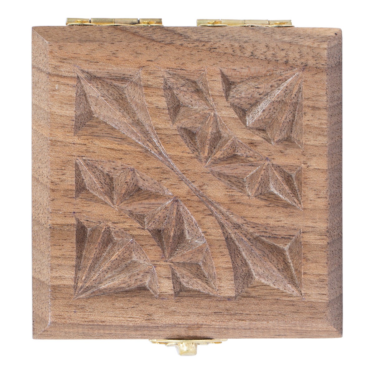 Archa Wood Square Watch Box | Wooden Carved Jewel Box 5