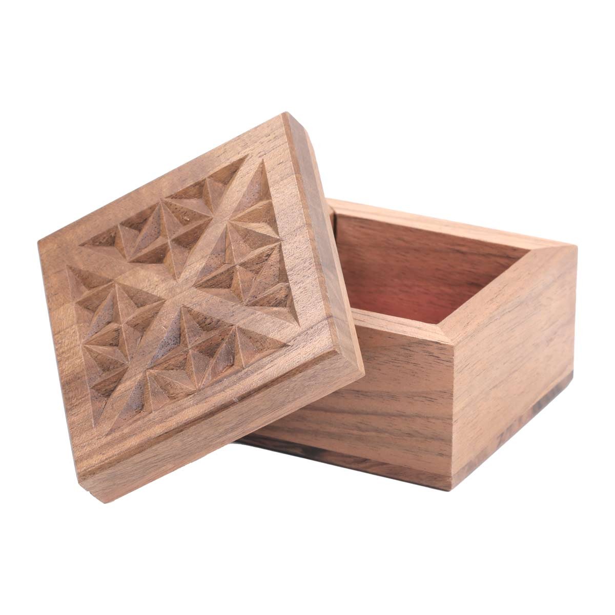 Mini Wooden Gift Box | Square Ring Box 1