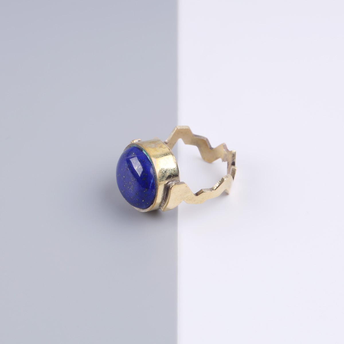 Gold Plated Ring | Lapis Stone Ring 4