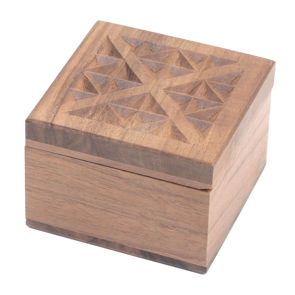Mini Wooden Gift Box | Square Ring Box 4