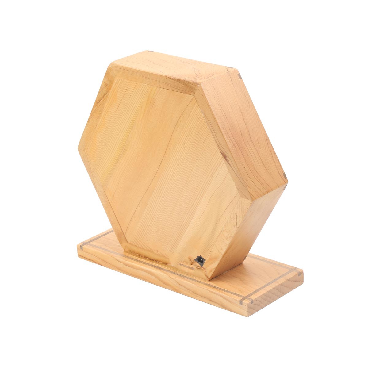 Archa Woodn Jali Lamp for Bed | Hexagonal Wooden Lamp Stand 4