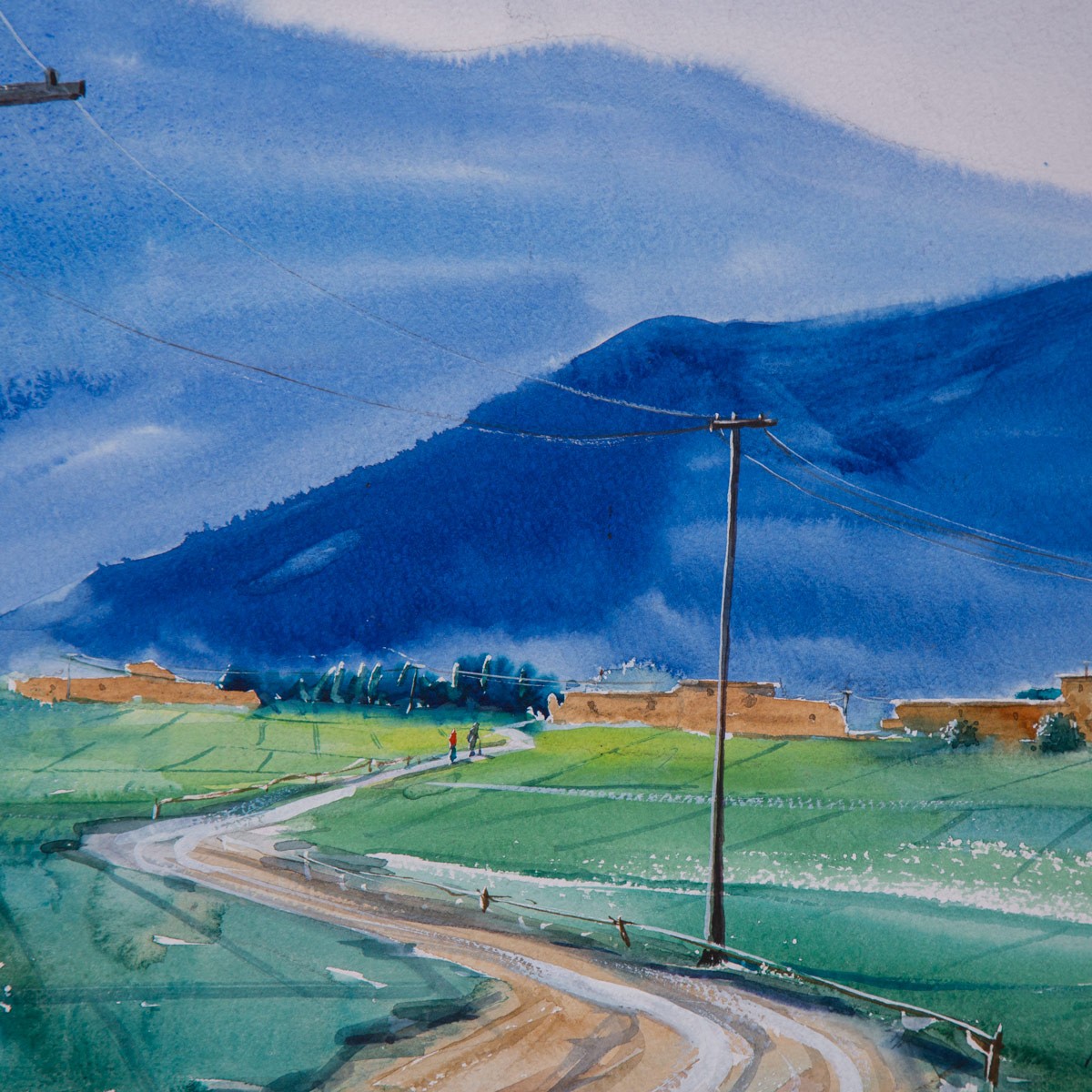Water Painting| Village Painting 2