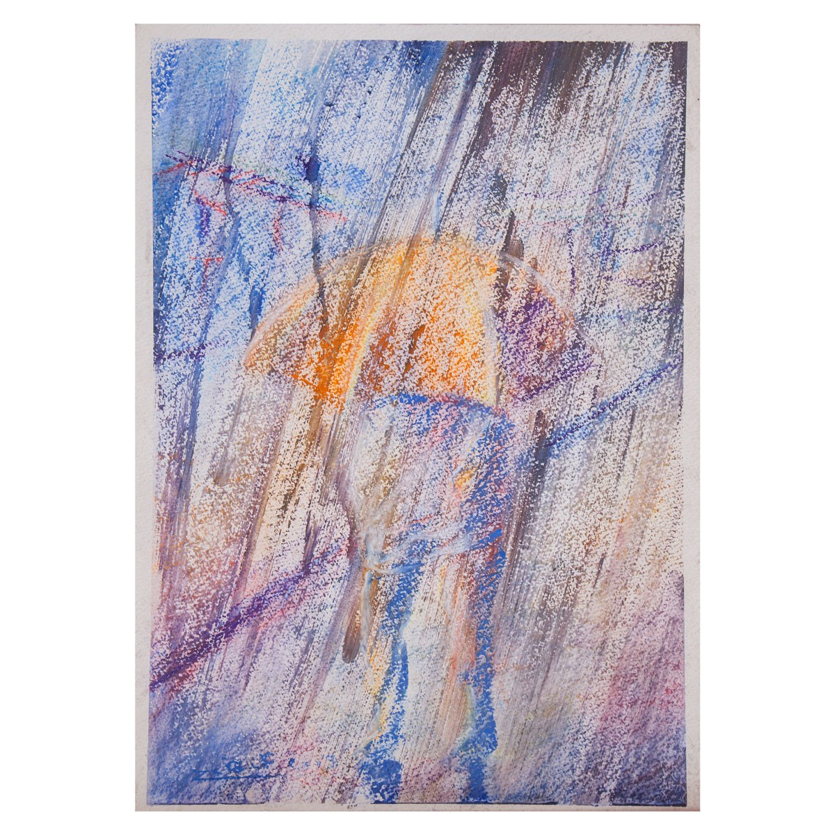 Pencil Artwork| Man and Umbrella Painting 1
