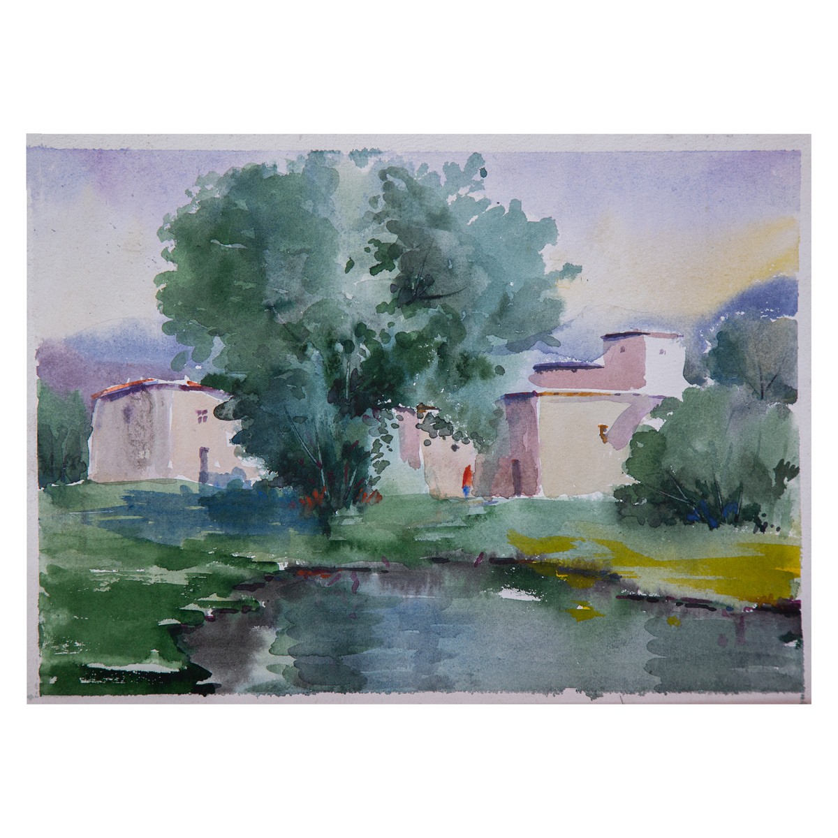 Afghan Village Painting| Water Color Fine Art 1