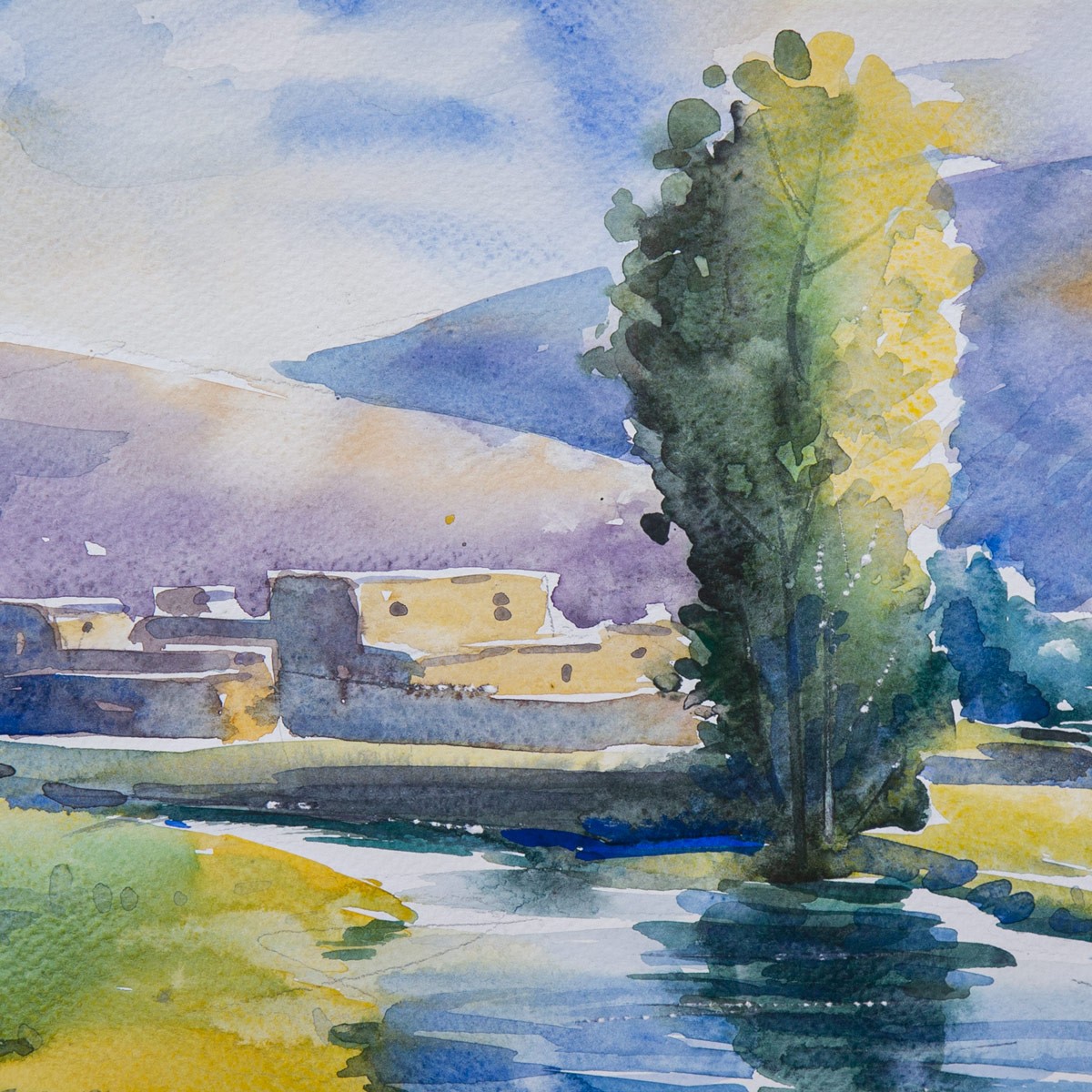 Afghan Village Painting| Water Color Fine Art 2