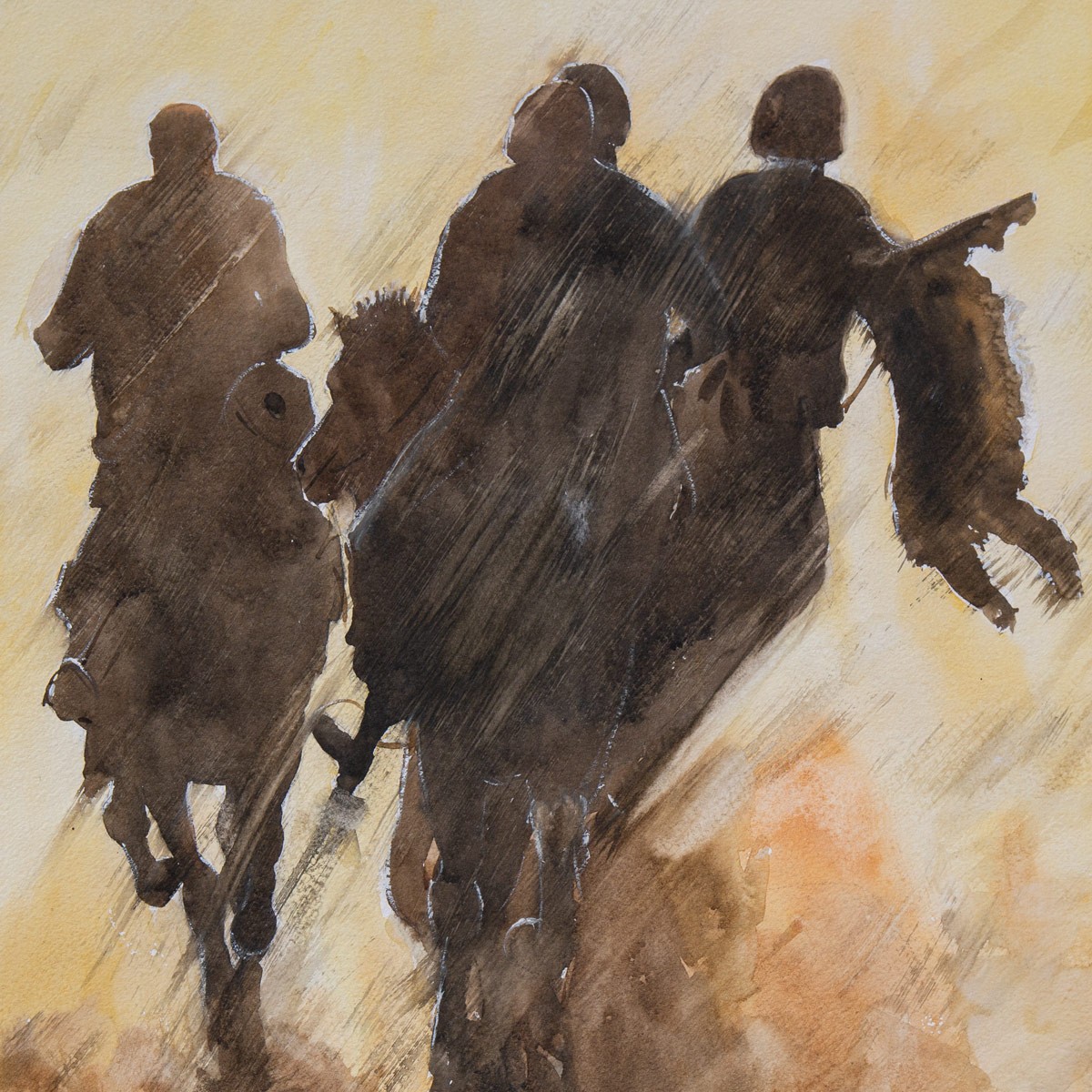 Buzkashi Portrait| Water Color Artwork 2