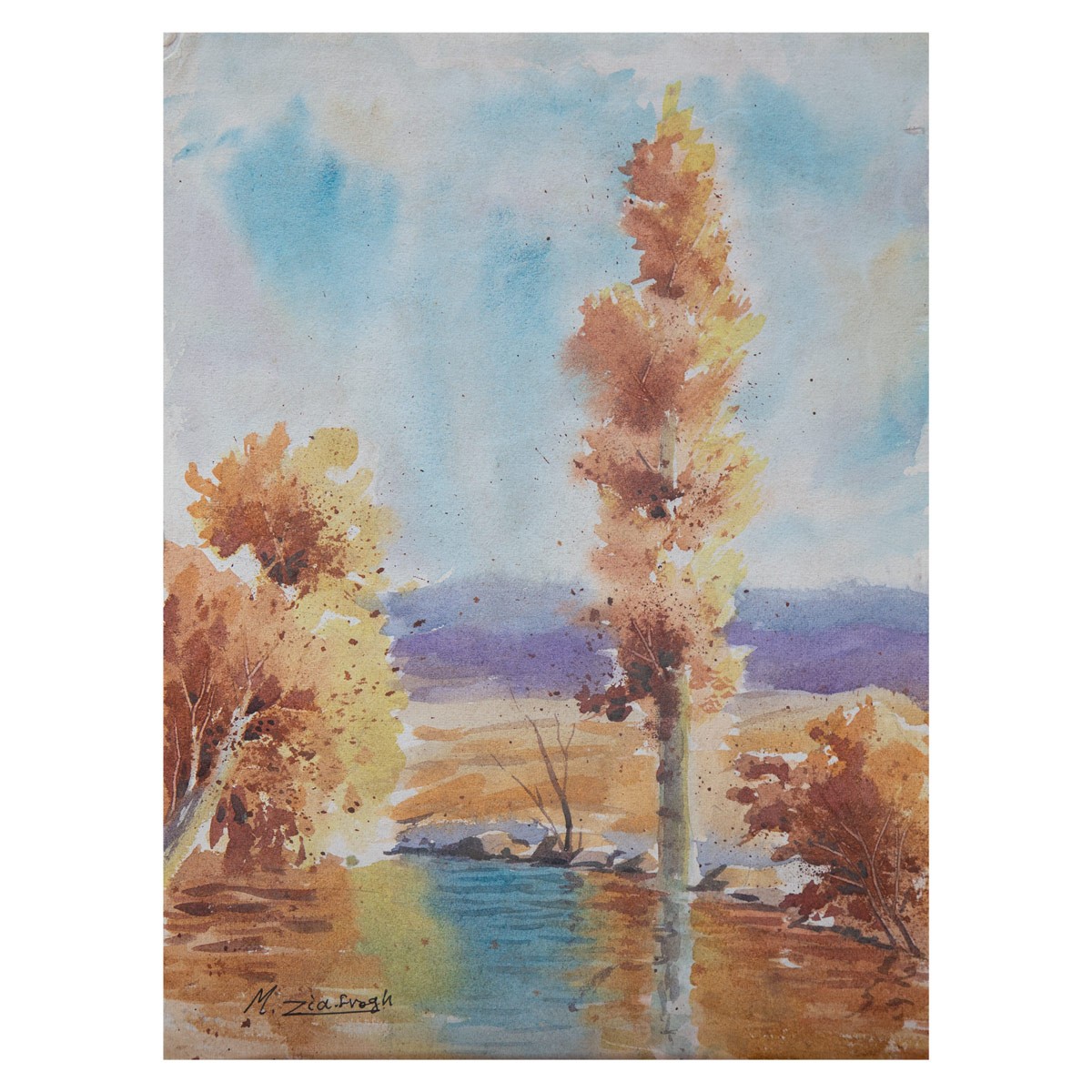 Fall Trees Painting| Water Color Art 1