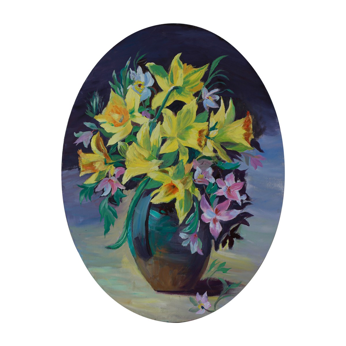 Flower Vase Art Work | Flower Bunch Wall-Hanging Painting 1