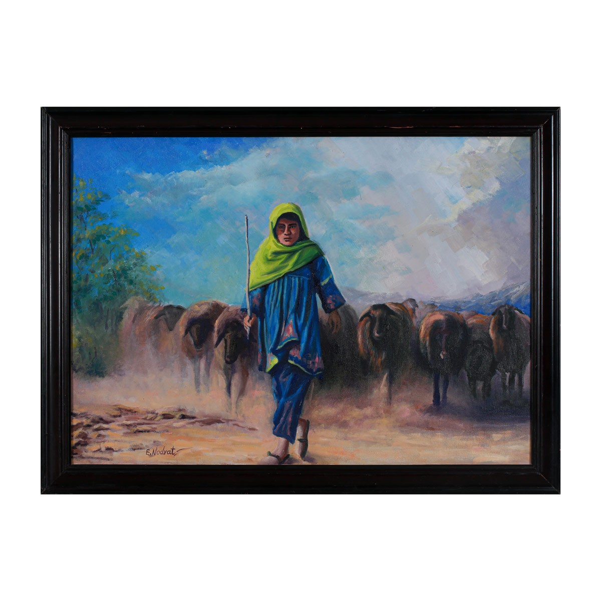 Shepherd Kuchi Girl Portrait Artwork | Wall Art Painting 1