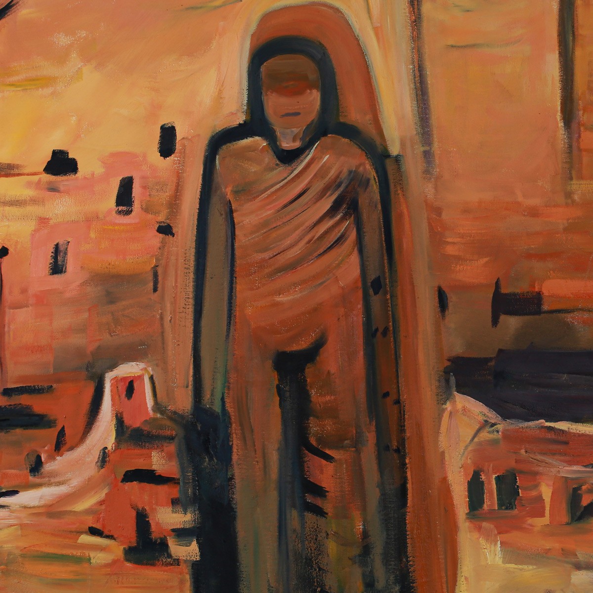 Bamyan Buddha Artwork | Closer View of Bamyan Statue Painting  4