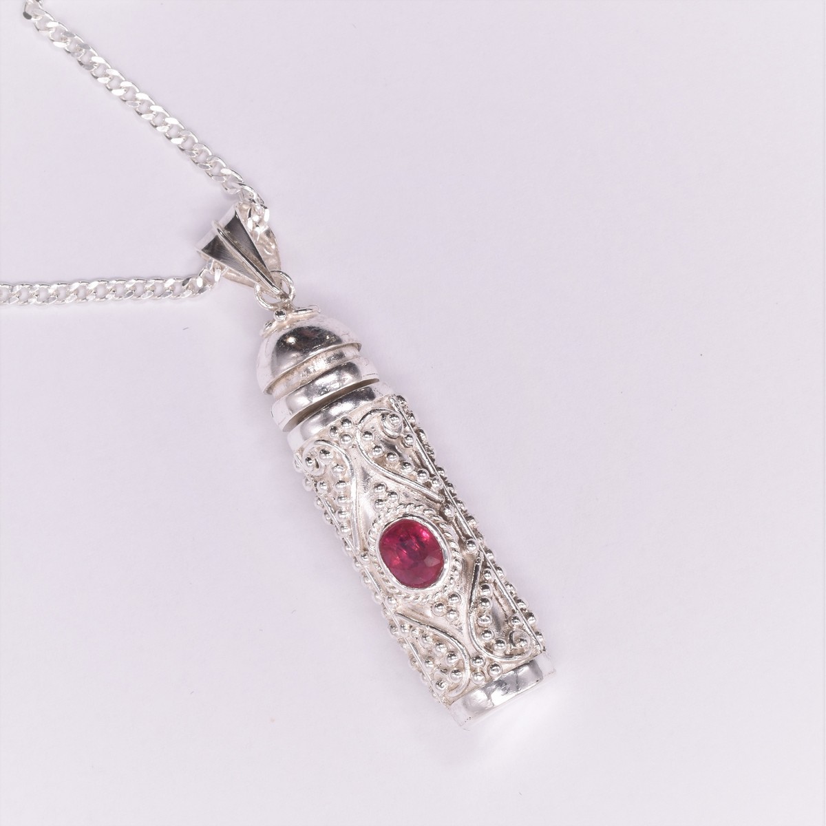 Silver Ruby Pendant 3