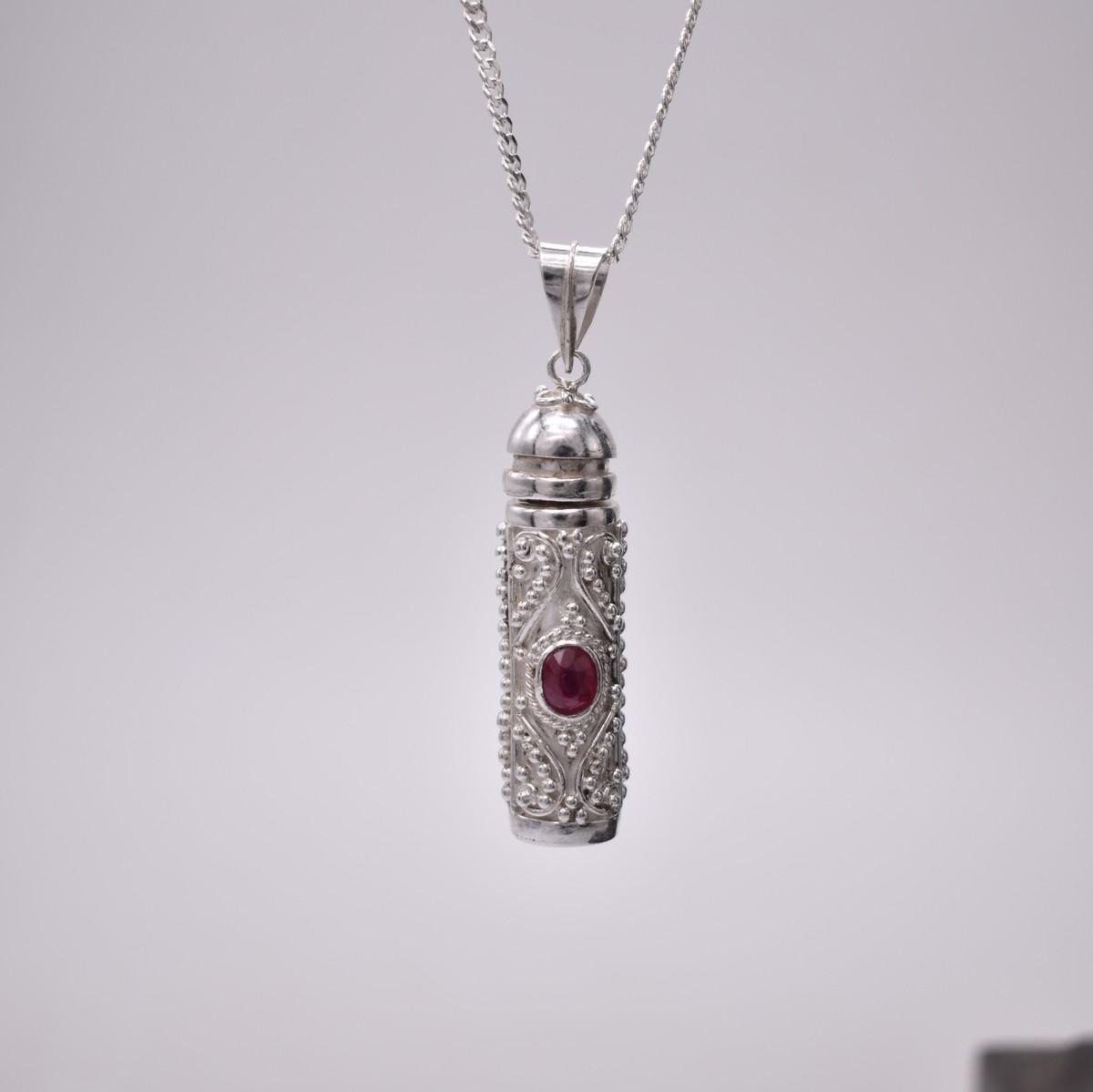 Silver Ruby Pendant 4
