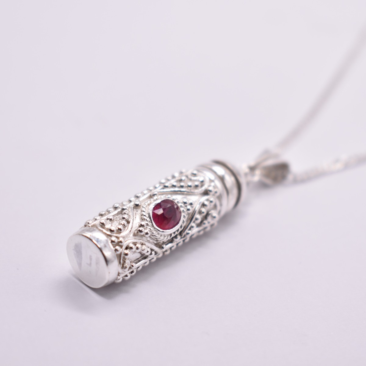 Silver Ruby Pendant 2