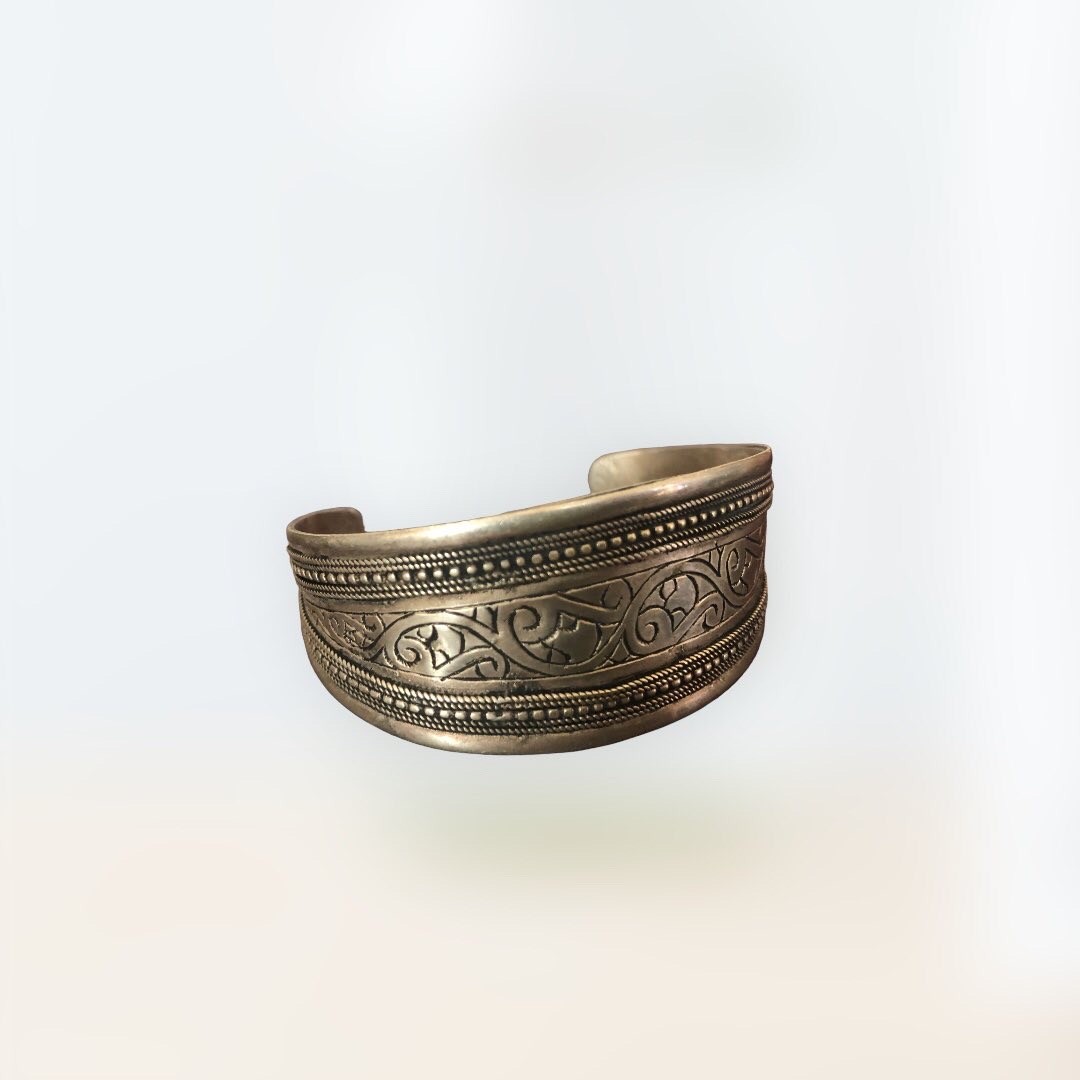 Antique Turkmen Silver Cuff Bracelet 1