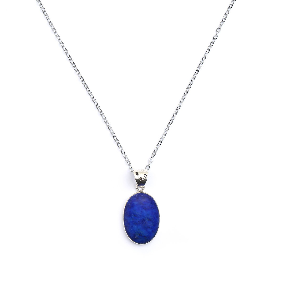 Lapis Lazuli Pendant | Silver Chain Locket 1