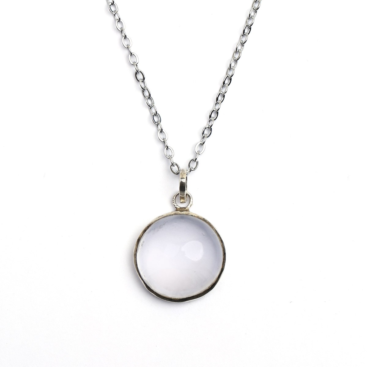 Moonstone Round Pendant | Silver Plated Locket 2