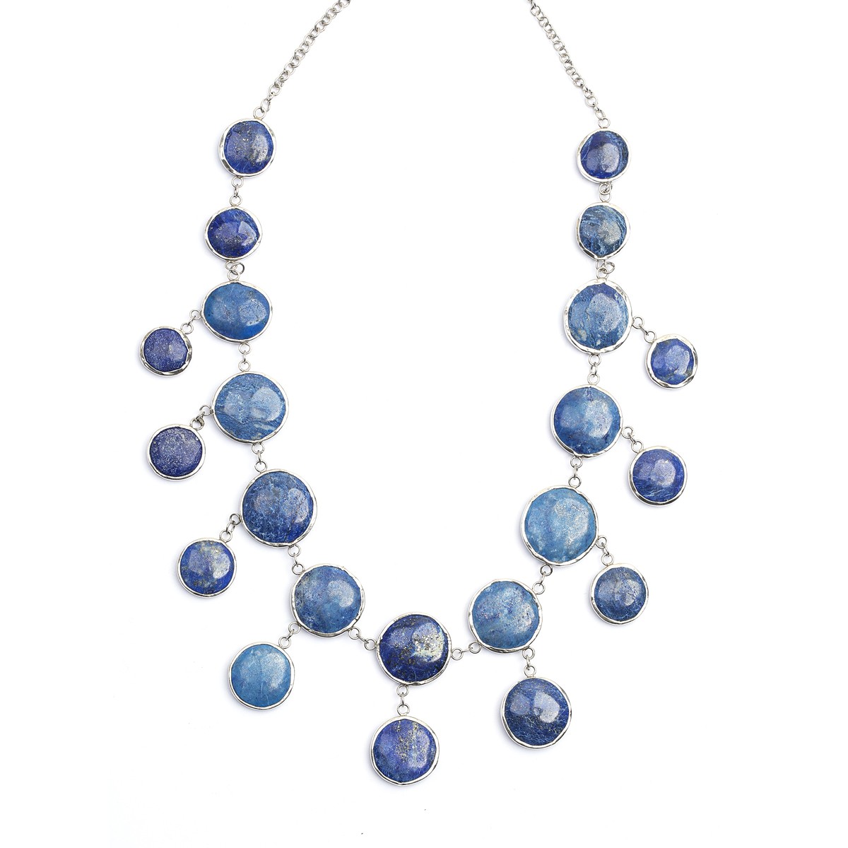Lapis Gold Plated Necklace | Double Strand Choker Necklace 1