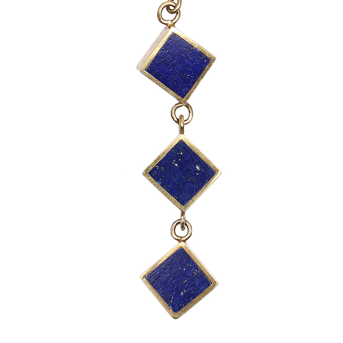 Lapis Lazuli Dangle Earrings | Bronze Shoulder Earrings 2