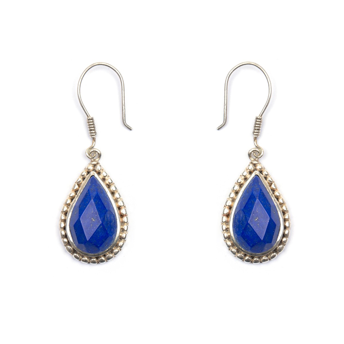 Lapis Lazuli Hook Earrings | Ear-Spike Silver Earrings 1