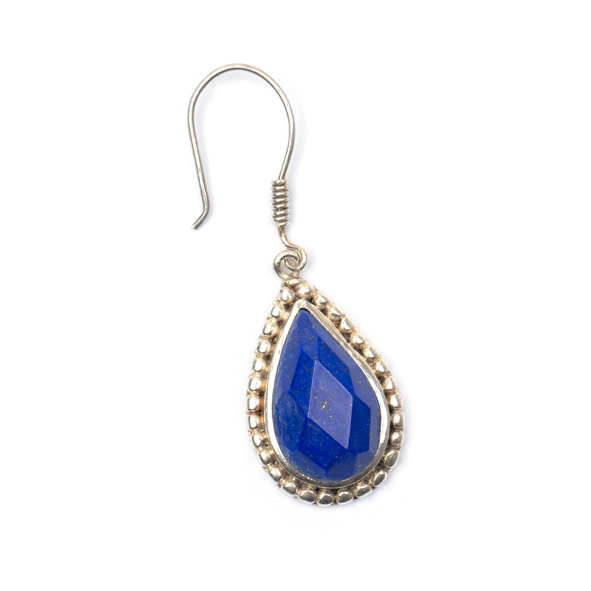 Lapis Lazuli Hook Earrings | Ear-Spike Silver Earrings 2