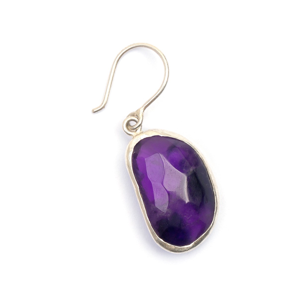 Purple Amethyst Hook Earrings | Silver Dangle Earrings 2