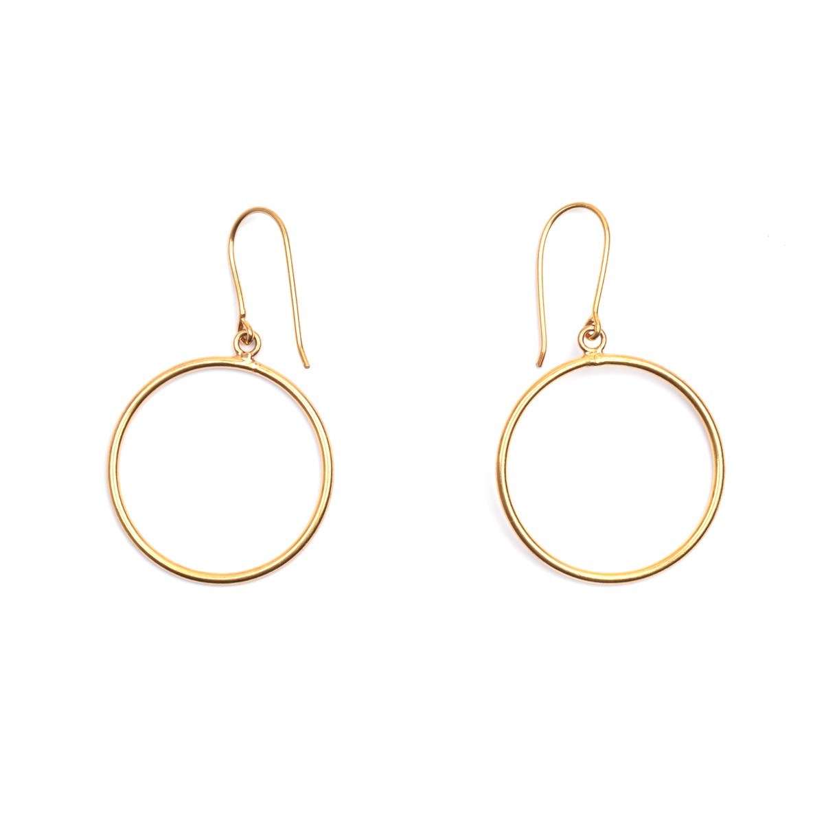 Bronze Hoop Earrings | Dangle Round Earrings 1