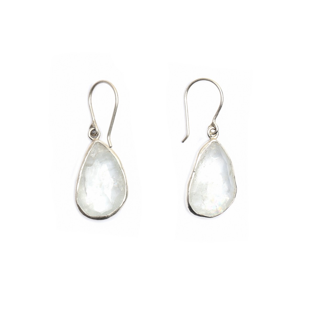 Aquamarine Pear Earrings | Teardrop Silver Earrings 1