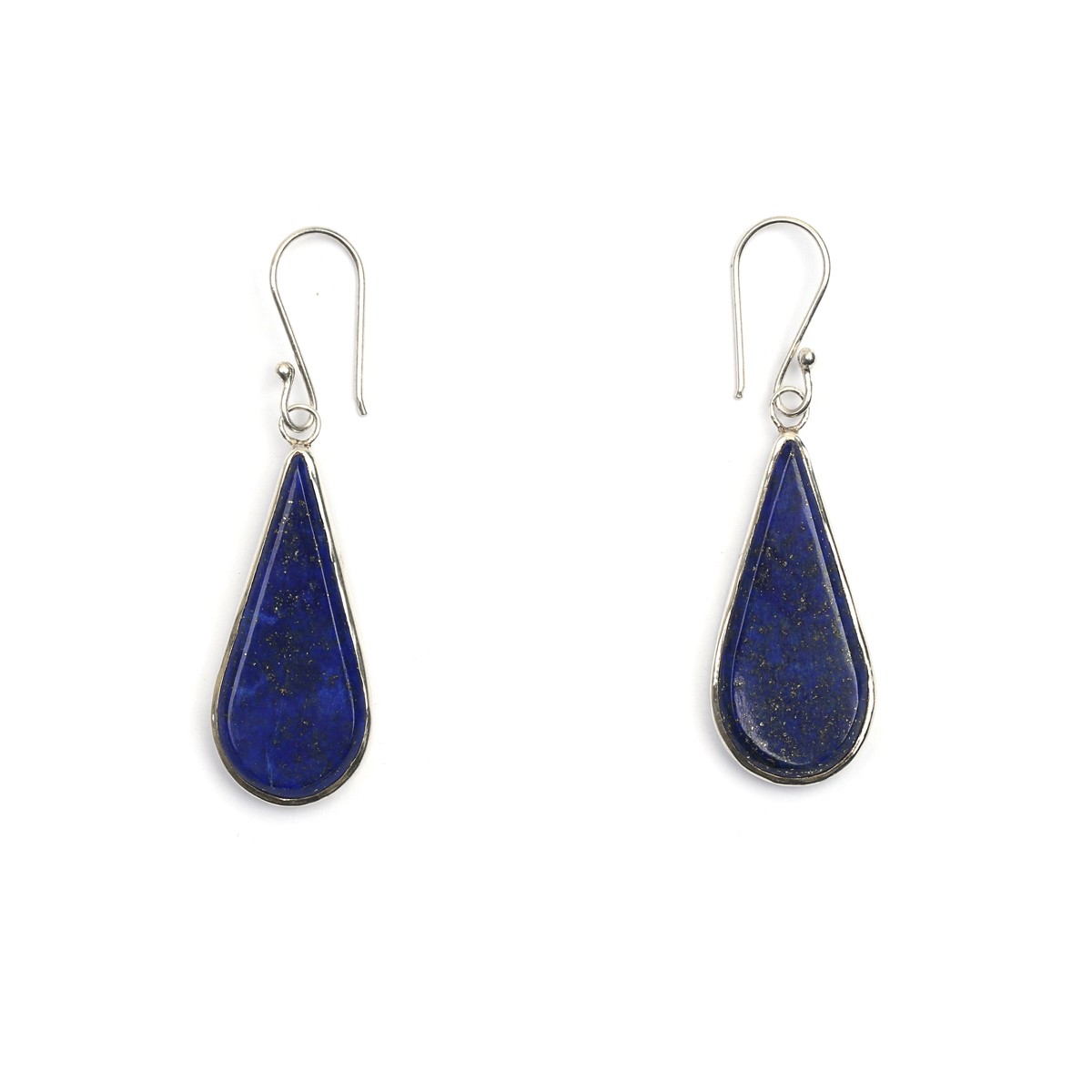 Lapis Lazuli Drop Earrings | Teardrop Silver Earrings 1