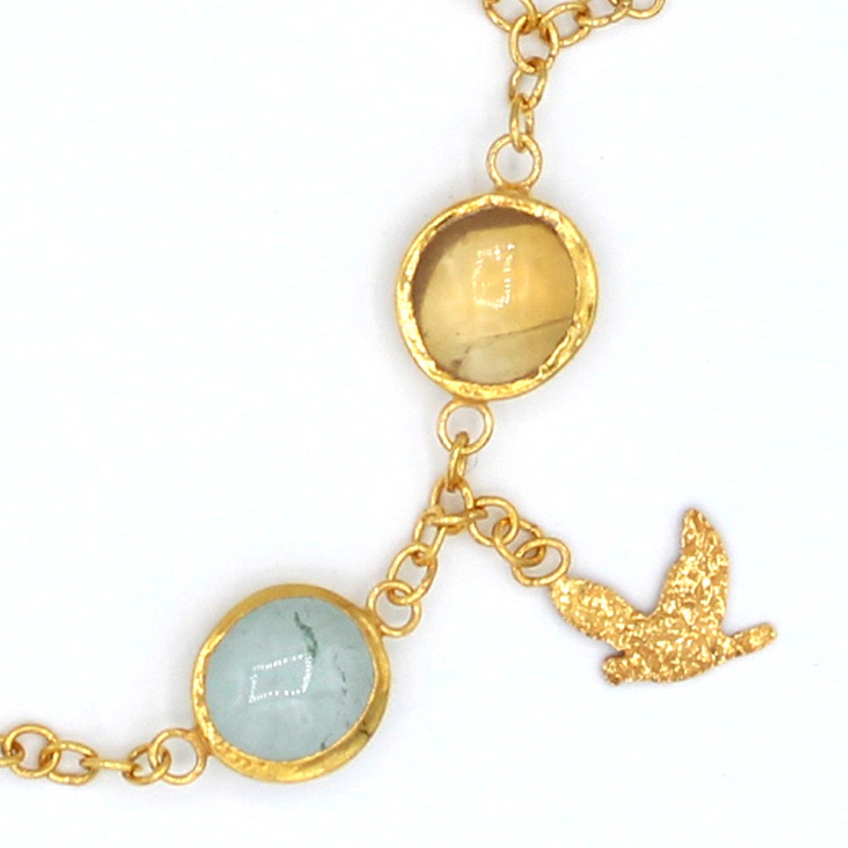 Multi-Stone Silver Bracelet | Gold Plated Charm Bracelet 2
