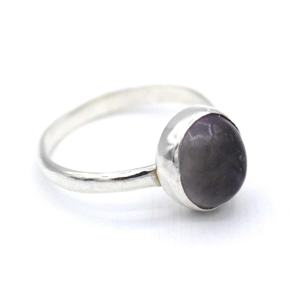 Rare Quartz Round Ring | Silver Simple Ring 1
