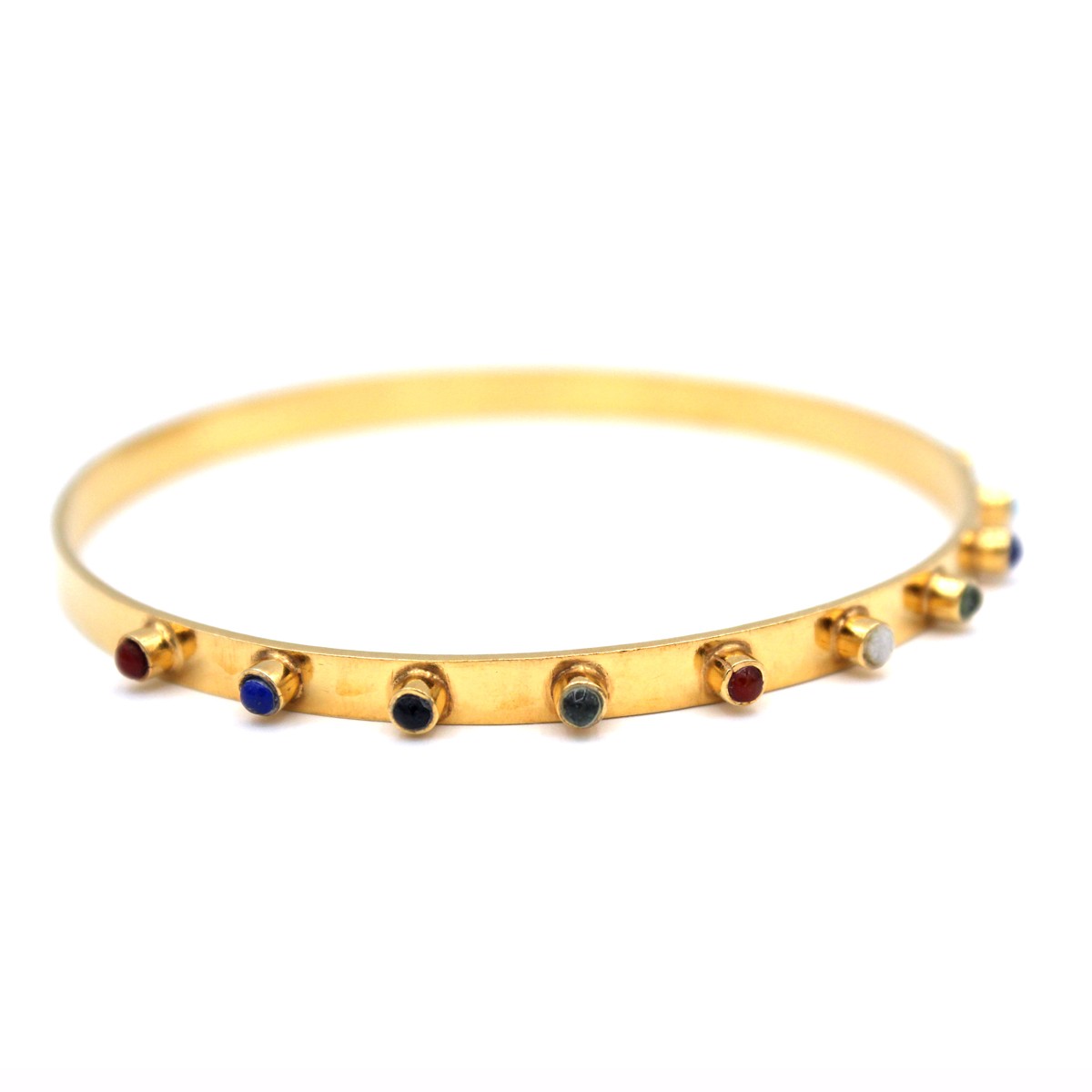 Gold Plated Tennis Style Bracelet | Silver Bangle Bracelet 1