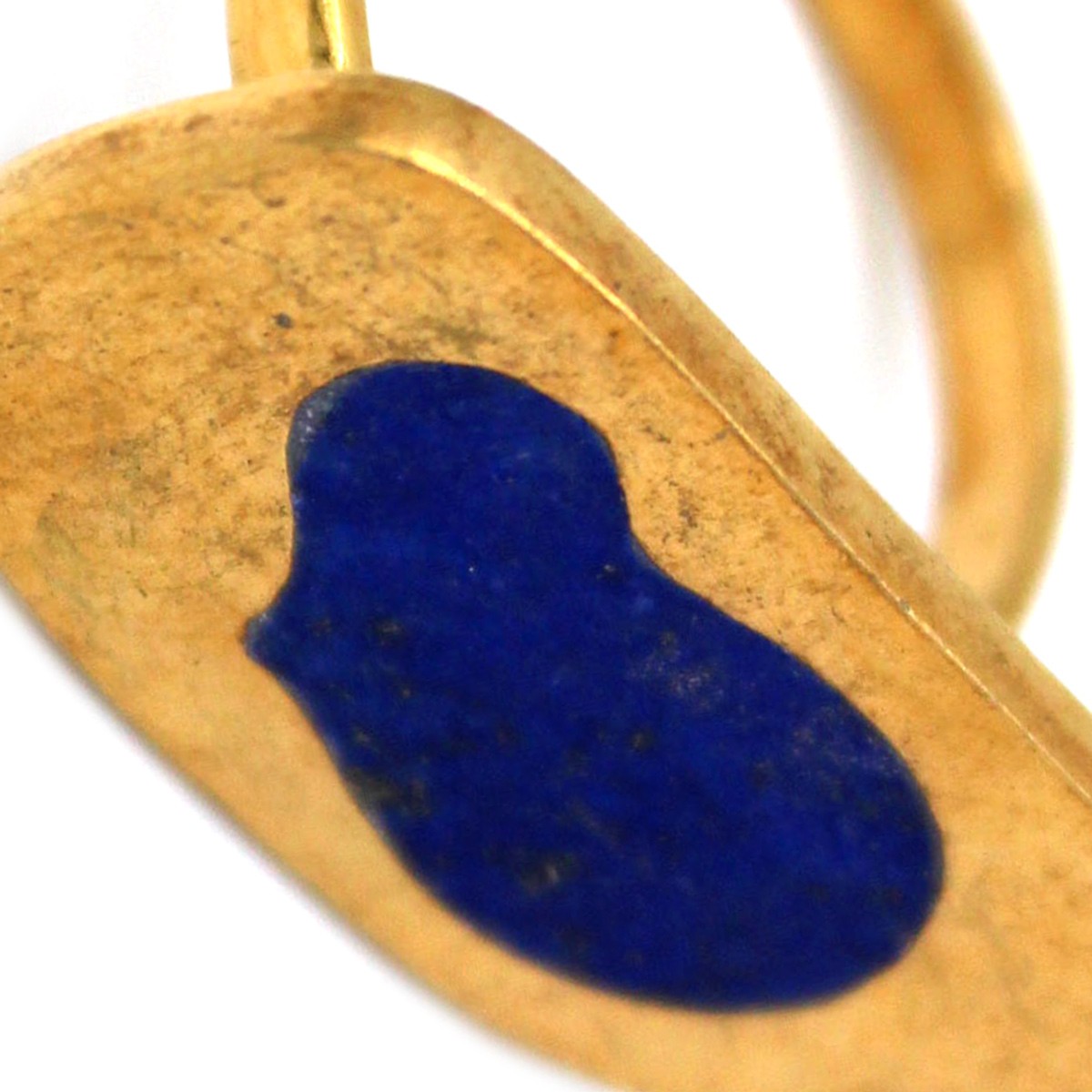 Lapis Lazuli Men's Ring | Silver Gold Platted Ring  3