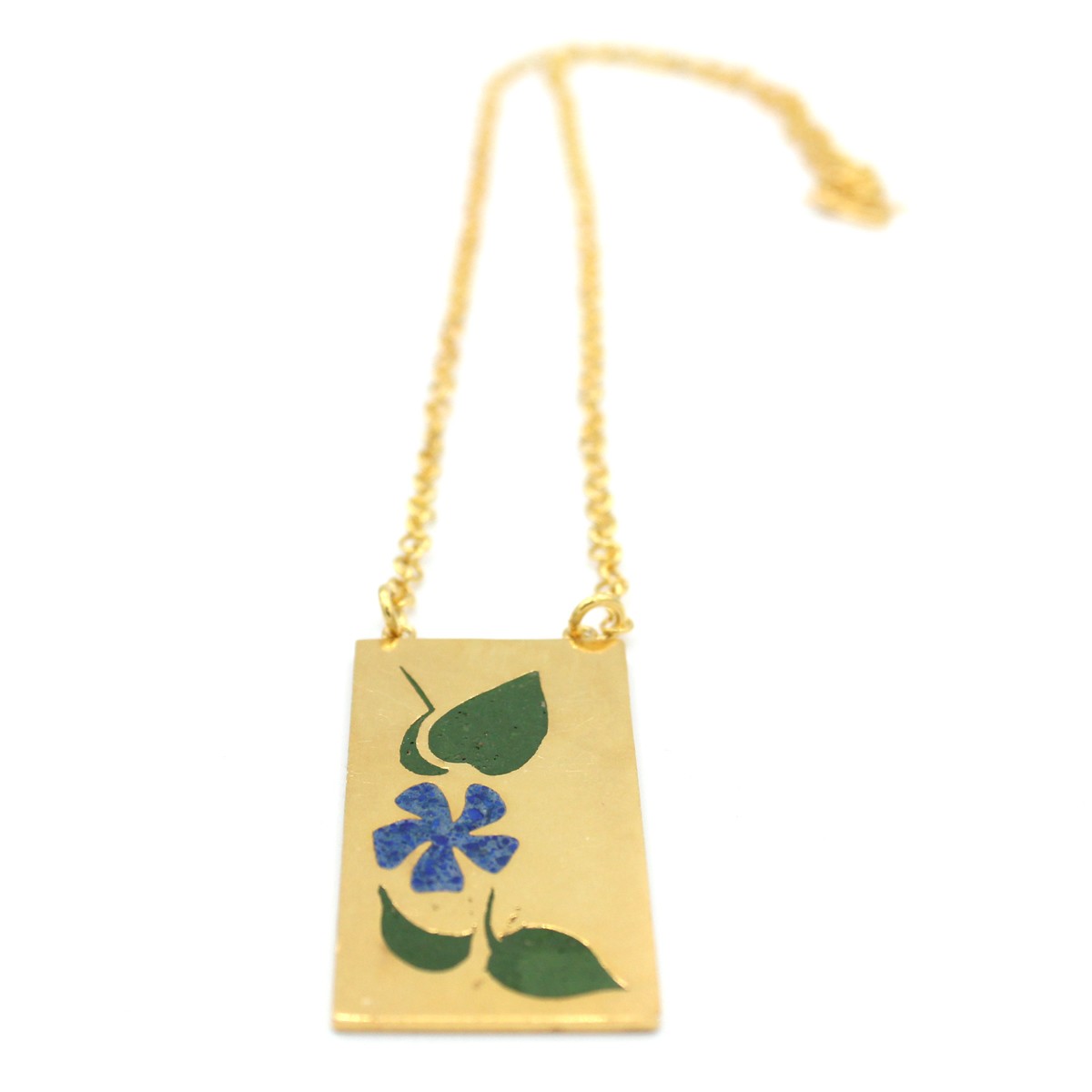 Antique Two-Stone Silver Pendant | Gold Plated Drop Locket 1