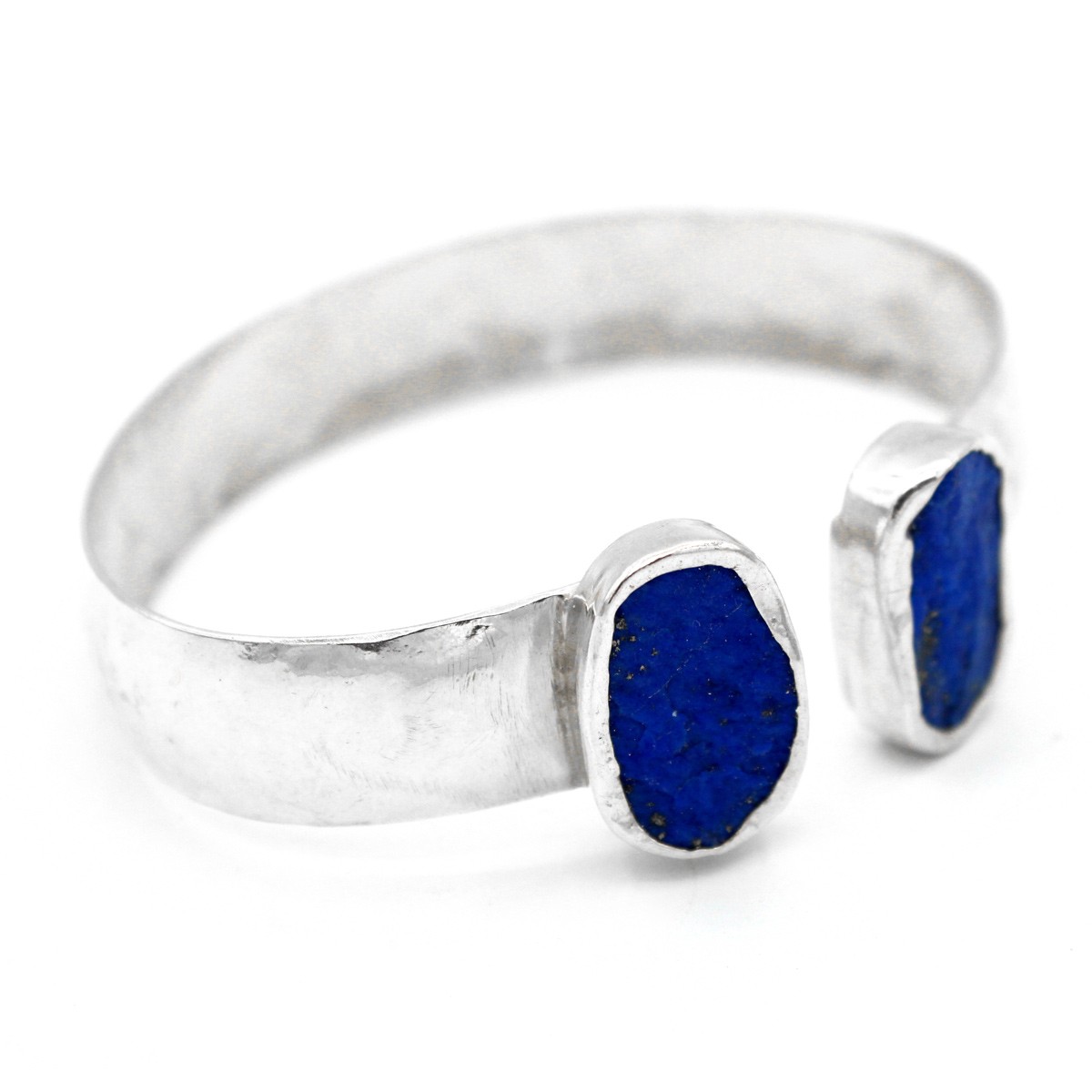 Lapis Cuff Bracelet | Bangle Style Silver Bracelet 1