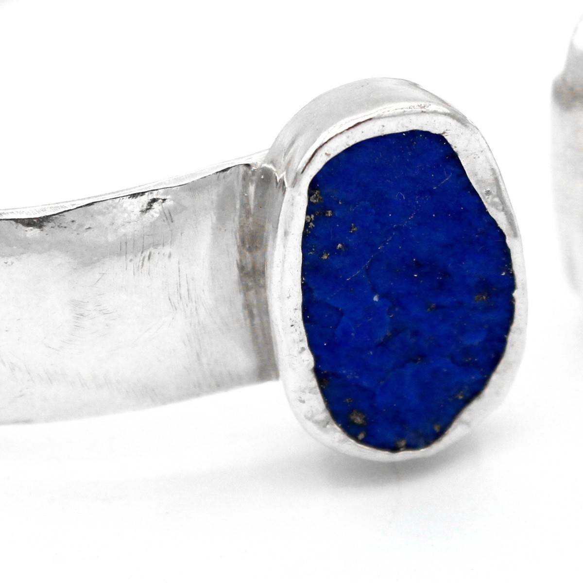 Lapis Cuff Bracelet | Bangle Style Silver Bracelet 2