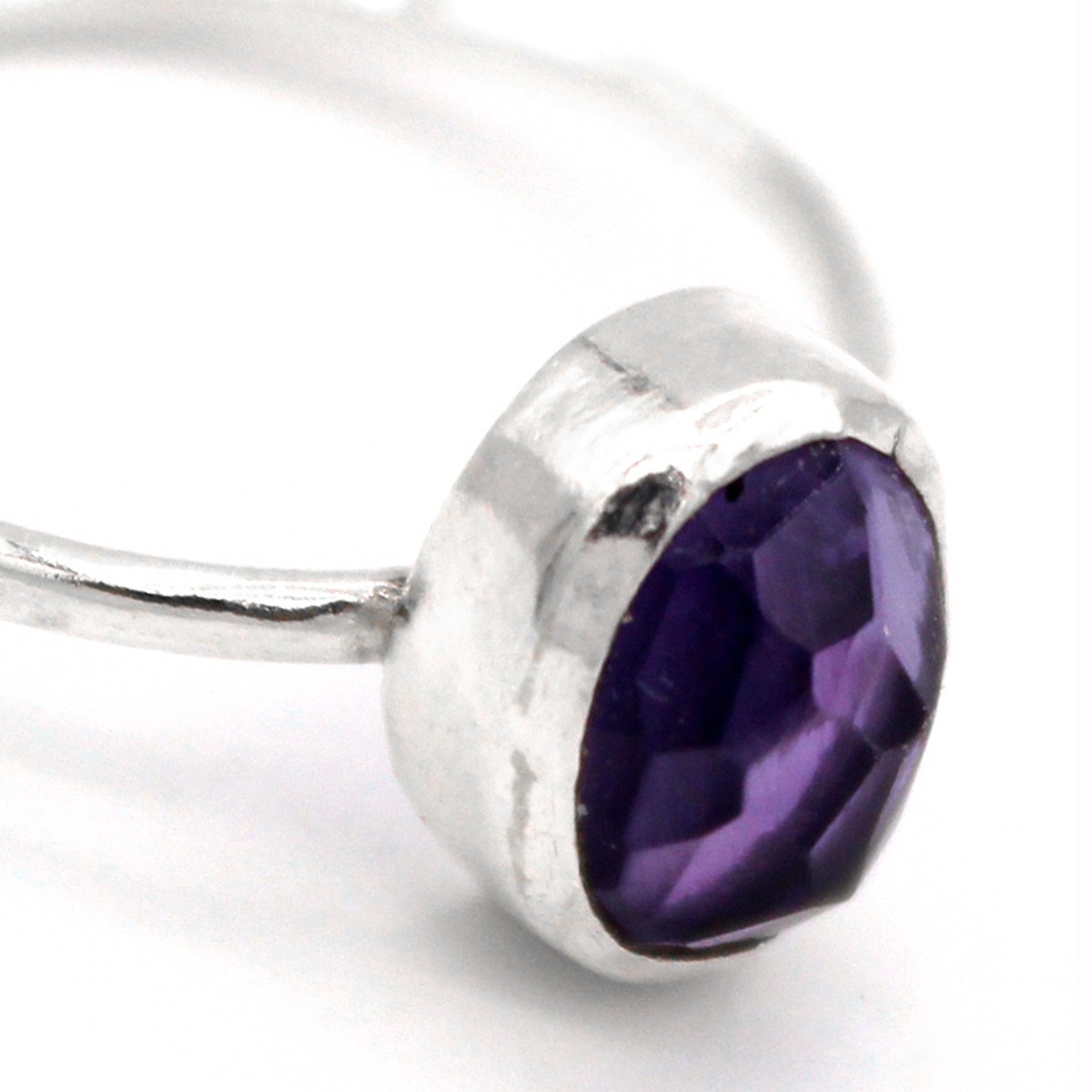 Round Silver Ring | Silver Solitaire Ring 3