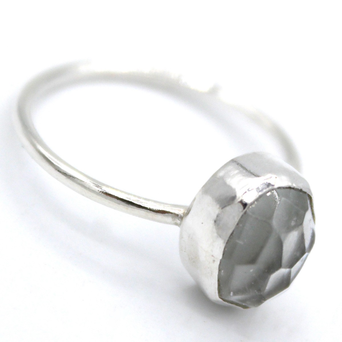 Quartz Stone Ring | Silver Solitaire Ring 2